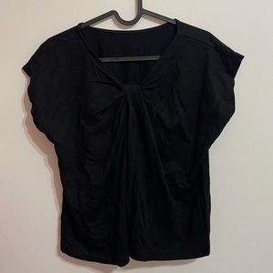Cute Uniqlo Ruffled Bow Top